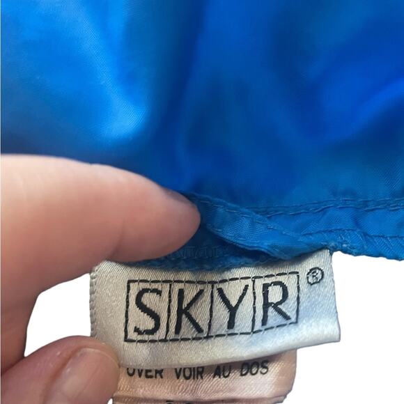 VTG SKYR Jacket Womens M Medium Blue Windbreaker Lightweight Half Zip Pullover - Picture 10 of 11